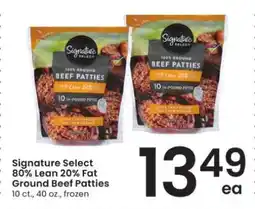Albertsons Signature Select 80% Lean 20% Fat Ground Beef Patties offer