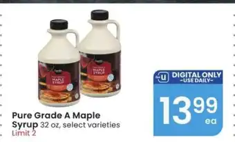 Pure Grade A Maple Syrup