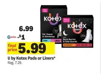 U by Kotex Pads or Liners