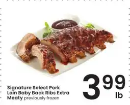 Albertsons Signature Select Pork Loin Baby Back Ribs Extra Meaty offer