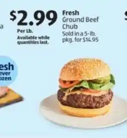 Aldi Fresh Ground Beef Chub offer