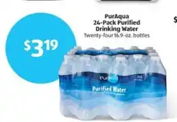 Aldi PurAqua 24-Pack Purified Drinking Water offer