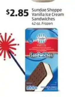 Aldi Sundae Shoppe Vanilla Ice Cream Sandwiches offer