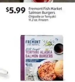 Aldi Fremont Fish Market Salmon Burgers offer