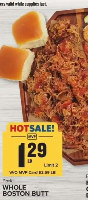Food Lion Pork Whole Boston Butt offer
