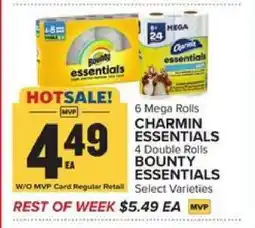 Food Lion Charmin Essentials & Bounty Essentials offer