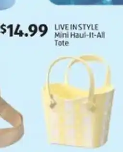 Aldi LIVE IN STYLE Mini Haul-It-All Tote offer