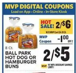 Food Lion Ball Park Hot Dog or Hamburger Buns offer