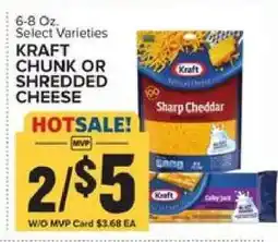 Food Lion Kraft Chunk or Shredded Cheese offer