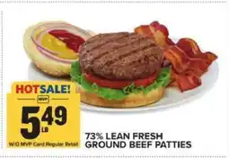 Food Lion 73% Lean Fresh Ground Beef Patties offer