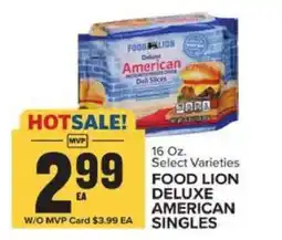 Food Lion FOOD LION DELUXE AMERICAN SINGLES offer