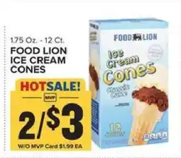 Food Lion FOOD LION ICE CREAM CONES offer