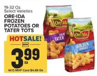 Food Lion Ore-Ida Frozen Potatoes or Tater Tots offer