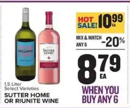 Food Lion Sutter Home or Riunite Wine offer