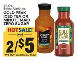 Food Lion Gold Peak Iced Tea or Minute Maid Zero Sugar offer