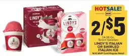 Food Lion LINDY'S ITALIAN OR SWIRLED ITALIAN ICE offer