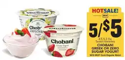 Food Lion Chobani Greek or Zero Sugar Yogurt offer