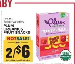 Food Lion PLUM ORGANICS FRUIT SNACKS offer