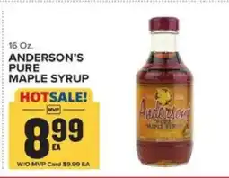 Food Lion ANDERSON'S PURE MAPLE SYRUP offer