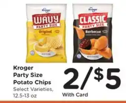 Pick'n Save Kroger Party Size Potato Chips offer