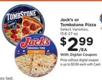Pick'n Save Jack's or Tombstone Pizza offer