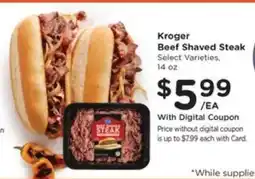 Pick'n Save Kroger Beef Shaved Steak offer