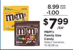 Pick'n Save M&M's Family Size Candy offer