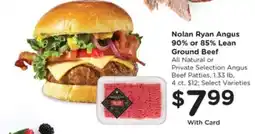 Kroger Nolan Ryan Angus 90% or 85% Lean Ground Beef offer