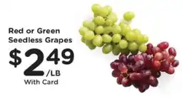 Pick'n Save Red or Green Seedless Grapes offer
