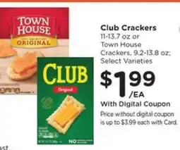 Kroger Club Crackers offer