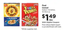 Kroger Post Cereal offer