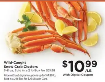 Kroger Wild-Caught Snow Crab Clusters offer