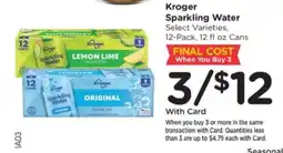 Kroger Kroger Sparkling Water offer