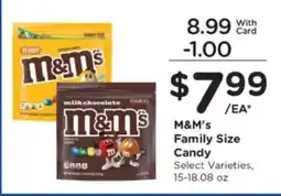 Kroger M&M's Family Size Candy offer