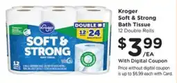 Kroger Kroger Soft & Strong Bath Tissue offer
