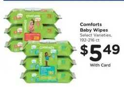 Kroger Comforts Baby Wipes offer