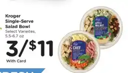 Kroger Kroger Single Serve Salad Bowl offer