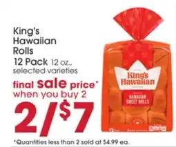 Giant Eagle King's Hawaiian Rolls offer