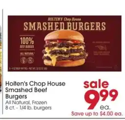 Giant Eagle Holten's Chop House Smashed Beef Burgers offer