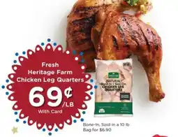 Kroger Fresh Heritage Farm Chicken Leg Quarters offer