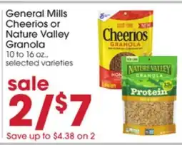 Giant Eagle General Mills Cheerios or Nature Valley Granola offer