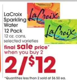 Giant Eagle LaCroix Sparkling Water 12 Pack offer