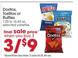 Giant Eagle Doritos, Tostitos or Ruffles offer