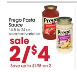 Giant Eagle Prego Pasta Sauce offer
