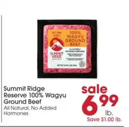 Giant Eagle Summit Ridge Reserve 100% Wagyu Ground Beef offer
