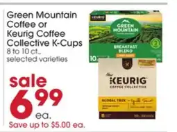 Giant Eagle Green Mountain Coffee or Keurig Coffee Collective K-Cups offer