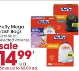 Giant Eagle Hefty Mega Trash Bags offer