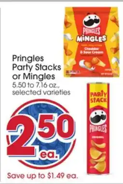 Giant Eagle Pringles Party Stacks or Mingles offer