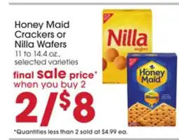 Giant Eagle Honey Maid Crackers or Nilla Wafers offer