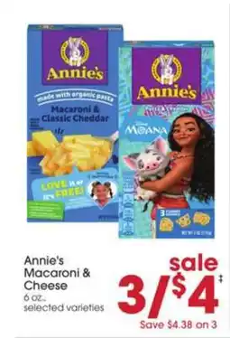 Giant Eagle Annie's Macaroni & Cheese offer